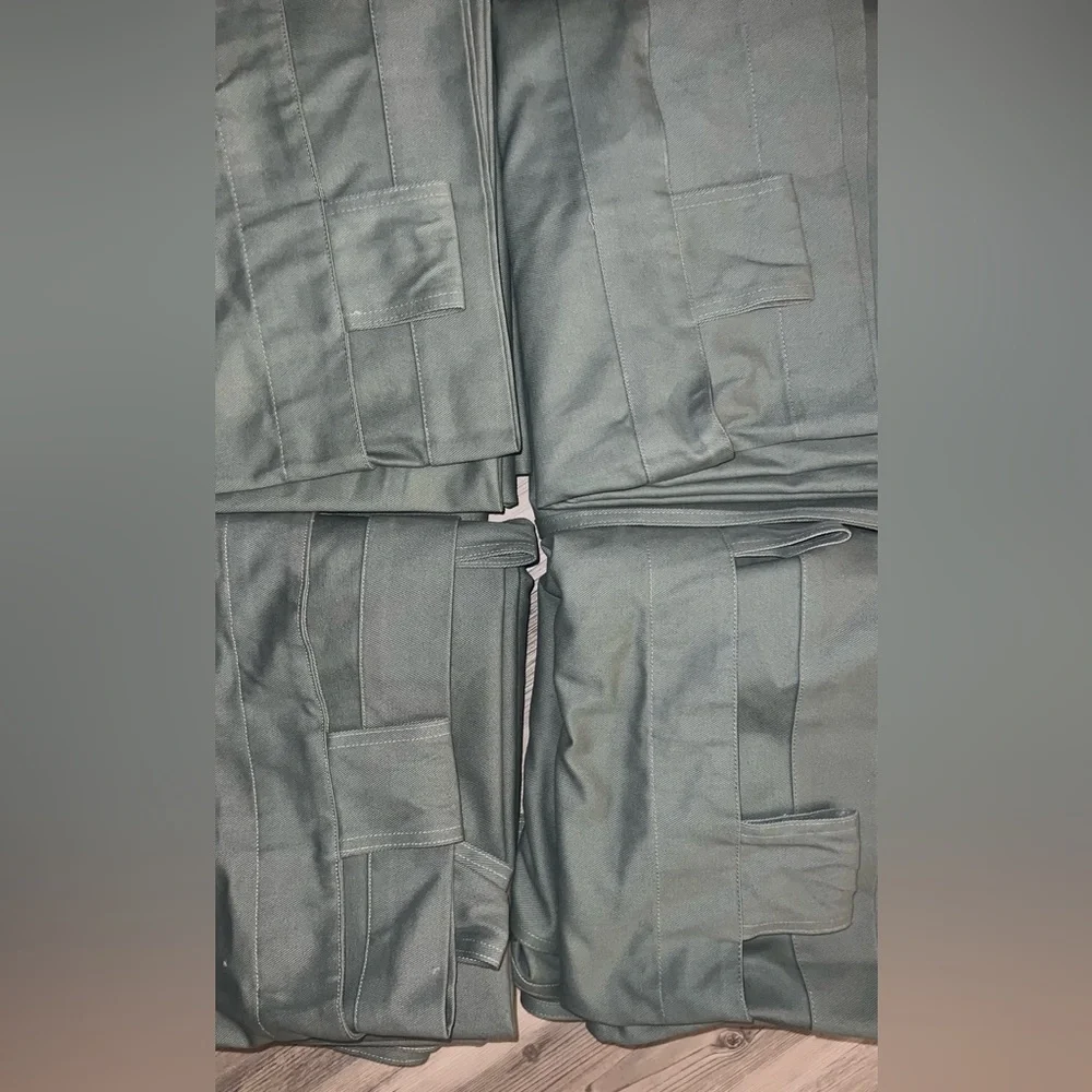 (4) Restoration Hardware Sage 100% Cotton Curtain Drapes Panels 50”x84”